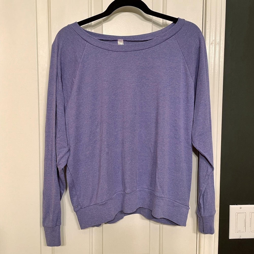 American Apparel 50/25/25 Raglan Shirt (Size L, Purple)